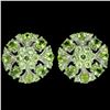 Image 1 : NATURAL APPLE GREEN PERIDOT FLOWER EARRING
