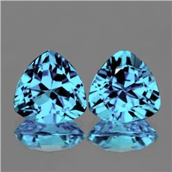 Natural  Sky Blue Topaz Pair 12.00 MM
