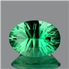 Image 1 : Natural ConCave Cut Emerald Green Fluorite 20x14 MM- IF