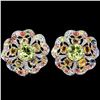 Image 1 : Natural Fancy Sapphire & Lemon Quartz EarRing