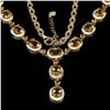 Image 3 : Natural  8x6 MM Top Yellow Citrine 164.93 Cts Necklace
