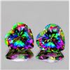 Image 1 : Natural Mystic topaz Heart Pair 7 MM - Flawless