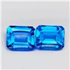 Image 1 : Natural AAA Swiss Blue Topaz Pair 12 x 10 MM - FL