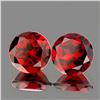 Image 1 : Natural Deep Red Mozambique Garnet Pair 7.00 mm - VVS