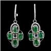 Image 1 : Natural Green Emerald 30.77 Ct Earrings