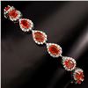 Image 1 : Natural op Rich Orange Fire Opal Bracelet