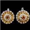 Image 1 : NATURAL ORANGISH YELLOW CITRINE Earrings