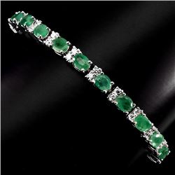 Natural Top Rich Green Emerald 50.06 Ct Bracelet