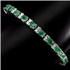 Image 1 : Natural Top Rich Green Emerald 50.06 Ct Bracelet