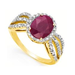 Genuine Ruby & Diamond Ring