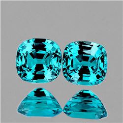 NATURAL PREMIUM INTENSE BLUE ZIRCON PAIR - FL