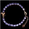 Image 1 : Natural Tanzanite & Black Spinel Cobra Bracelet