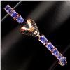Image 2 : Natural Tanzanite & Black Spinel Cobra Bracelet