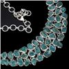 Image 2 : Natural Neon Blue Apatite Rough 367 Cts Necklace