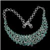 Image 3 : Natural Neon Blue Apatite Rough 367 Cts Necklace