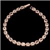 Image 1 : Natural Rare Oval 6x4mm Pink Morganite Bracelet