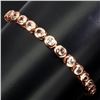 Image 2 : Natural Rare Oval 6x4mm Pink Morganite Bracelet