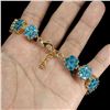 Image 3 : Natural Rare Brazil Neon Blue Apatite Bracelet