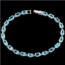 Natural SWISS BLUE TOPAZ Bracelet