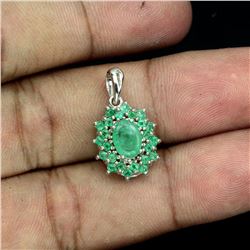 Natural Clumbian Emerald Pendant