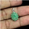 Image 1 : Natural Clumbian Emerald Pendant