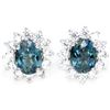 Image 1 : Natural London Blue Topaz 8x6 MM Earrings