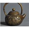 Image 3 : Old Chinese Bronze Crane Bat Peach Statue Teapot