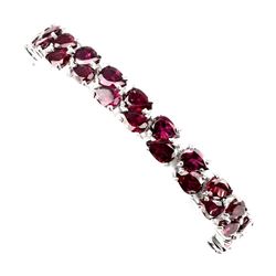 Natural Pink Raspberry Rhodolite Garnet 162 Ct Bracelet