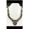 Image 1 : Tibet Hand Made Turquoise & Coral Necklace