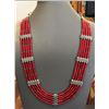 Image 1 : Tibet Natural Stone Tribal Queen Coral Royal Necklace