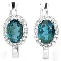Natural AAA LONDON BLUE TOPAZ OVAL Earrings