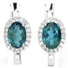 Image 1 : Natural AAA LONDON BLUE TOPAZ OVAL Earrings