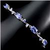Image 1 : Natural Top Rich Blue Violet Tanzanite Bracelet