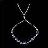 Image 2 : Natural Top Rich Blue Violet Tanzanite Bracelet