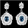 Image 1 : Natural LONDON BLUE TOPAZ Earrings
