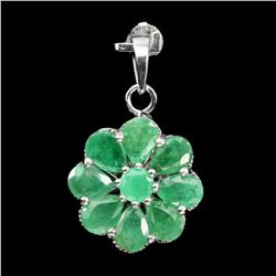 Natural Columbian Emerald Pendant