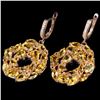 Image 2 : NATURAL AAA ORANGISH YELLOW CITRINE Earrings