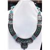 Image 1 : Tibet Hand Made Natural Turquoise & Coral Necklace