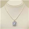 Image 1 : Sterling Silver White Topaz Necklace