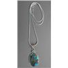 Image 2 : AMAZING 17 CT NATURAL BLUE TURQUOISE AND COPPER PENDANT