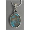 Image 3 : AMAZING 17 CT NATURAL BLUE TURQUOISE AND COPPER PENDANT