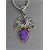 Image 1 : WOW ! NATURAL ARIZONA LAVENDER TURQUOISE PENDANT
