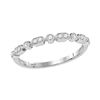 Image 1 : 0.12 CTW Diamond Stackable Ring 10KT White Gold - REF-18K2W