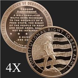 5 oz Second Amendment .999 Fine Copper Bullion Round