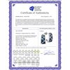 Image 2 : 0.10 CTW Blue Color Diamond Half J Hoop Earrings 10KT White Gold - REF-25N4F
