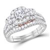 Image 1 : 1.5 CTW Diamond Bellissimo Bridal Engagement Ring 14KT Two-tone Gold - REF-210N2F