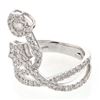 Image 1 : 0.80 CTW Diamond Ring 18K White Gold - REF-106H4M