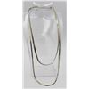Image 1 : (2) STERLING SILVER HERRINGBONE CHAIN NECKLACES
