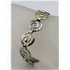 Image 1 : BEAUTIFUL TWO-TONED STERLING SILVER BRACELET