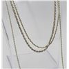 Image 2 : (3) STERLING SILVER TWIST CHAIN NECKLACES